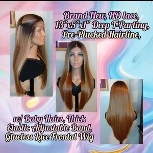 New, HD Melted Hairline, Flawlessly Pre-Plucked, Baby Hairs, Lace Frontal Wig